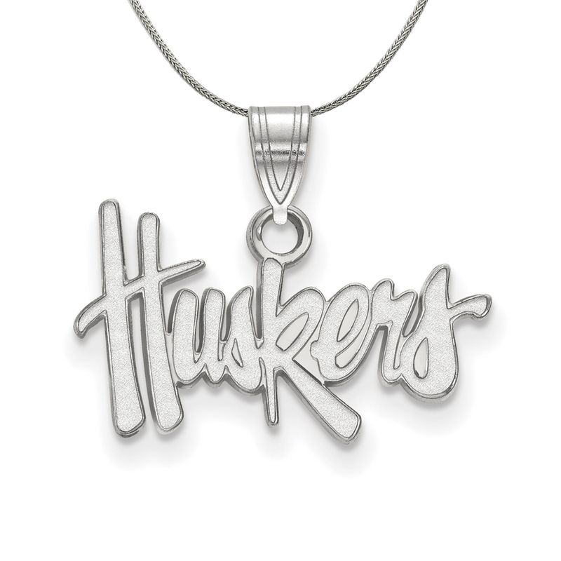 Sterling Silver U Of Nebraska Small Huskers Necklace - 16 Inch